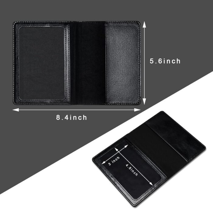 2 Pcs Passport holders，Ultra Slim passport wallet，PU Leather Passport Cover for Women and Men - Image 3