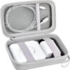 Travel Case for UCOMX for Nano/for Iseyyox/for LISEN/for RTOPS 3 in 1 Wireless Charger, Foldable Magnetic Charging Station Storage Holder Bag for Fast Charge Pad Cable and Adapter, White-Box Only